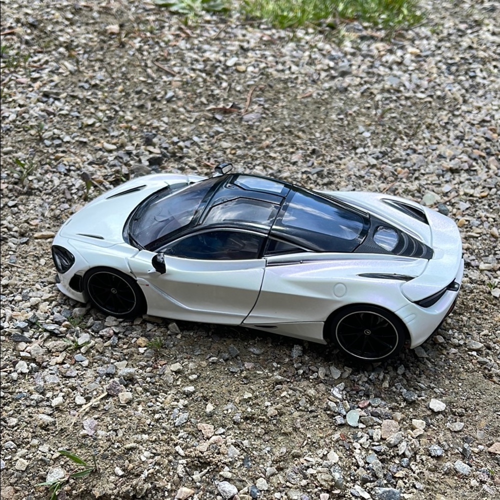 White and Black Diecast Sports Car Toy